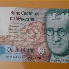 old James Joyce 10 punt note rare serial no.