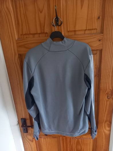 Grey Adidas Fleece Manchester United Training Top Mens Medium