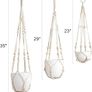 NEW SALE | 3 Pack Macrame Plant Hangers Indoor Hanging Planter Basket Flower Pot Holder Cotton Rope with Beads No Tassels, 58cm/73cm/89cm Image 3