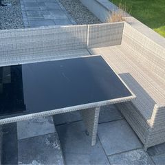 Stunning Sturdy Rattan L Shaped Garden Patio Seating & Table Set - Can Organise Delivery