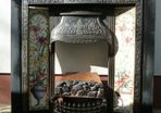 Old cast iron fireplace insert