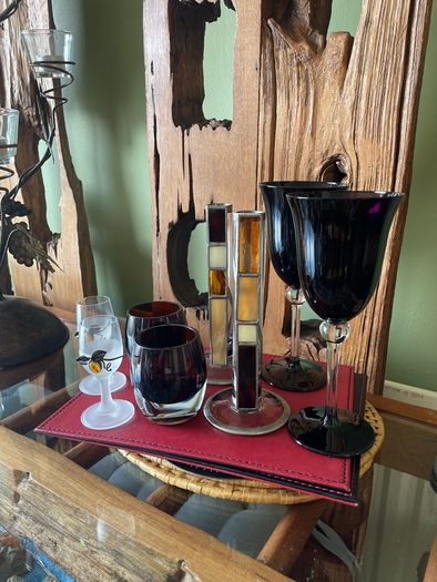 Glasses candle holders