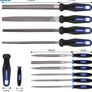 Wood Rasp File Set, Preciva 16-in-1 Wood Rasp File Set with 4 x 200mm Flat, Half-Round, Round, Triangle File & 12 x Needle File Set, Engineer File Set for Wood, Metal, Leather (FREE POSTAGE) Image 2