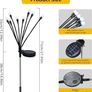 Solar Lights Outdoor Waterproof, Swaying Solar Garden Firefly Decorative Yard,Firefly Garden Lights Outdoor for Path Fence 2pack Image 2