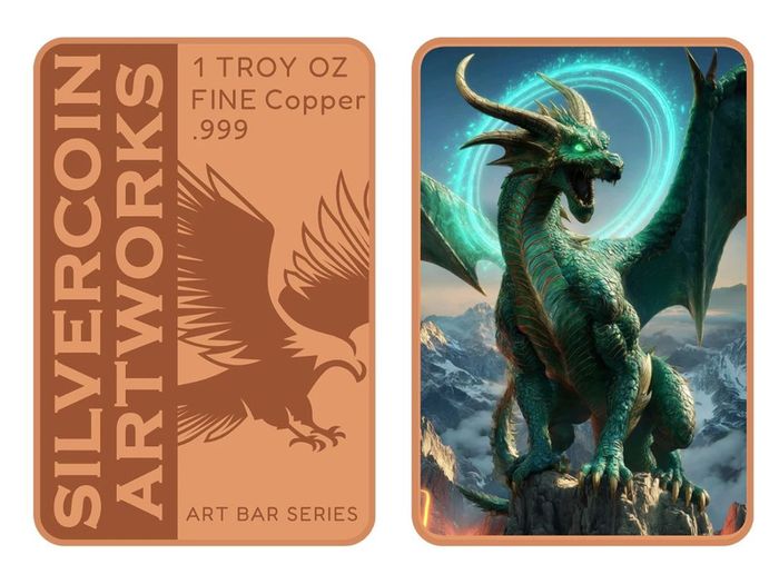 1 Troy Oz Copper Art Bar