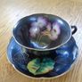 Princess China (Occupied Japan) Black Teacup and Saucers x 2 for Sale Image 6