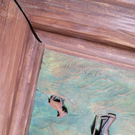 Mid-century Norwegian folk art hand carved
