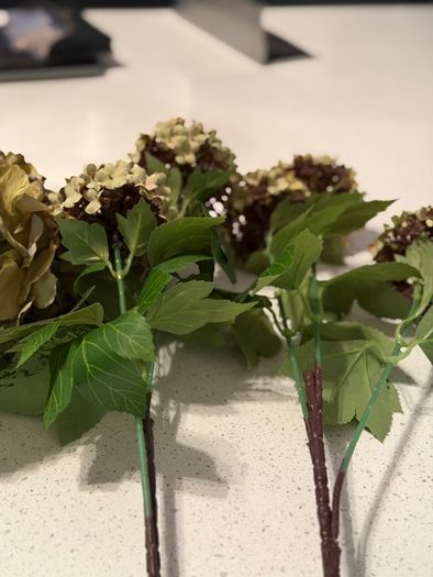 Large Artificial Hydrangeas & Sedum Stems