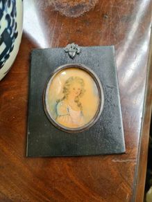Antique Edwardian Portrait Study & Original Frame