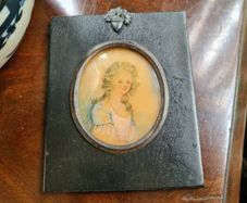 Antique Edwardian Portrait Study & Original Frame