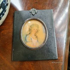 Antique Edwardian Portrait Study & Original Frame