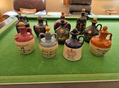 ceramic whiskey decanter collection