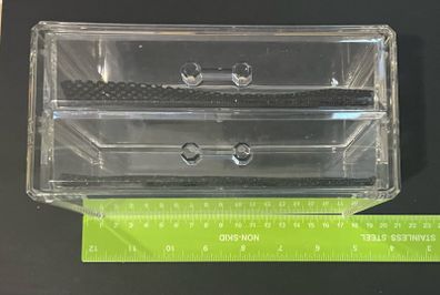 2 Drawer Acrylic/ Perspex Box Measuring 190mm X 100mm X90mm