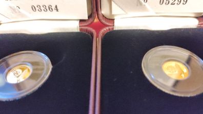 2 Proof gold coins The Rock of Cashel