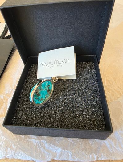 New Moon Jewellery Tibetan Turquoise Pendant Sterling Silver 925  New