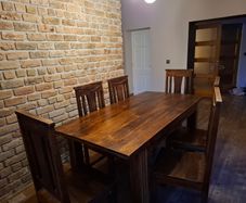Dining Table and 6 chairs Dark wood