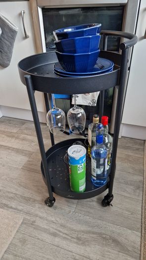 Metal bar trolley