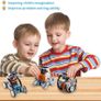 Solar Robot Toy 12-in-1 Educational Science Experiment kit DIY Building Toy Construction Engineering Set for Kids Age 8-12 Boys & Girls Birthday Christmas Gift,Solar Powered Toy-Grey Image 7