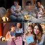 Rechargeable Cute Panda Night Light, 3 Level Dimmable Nursery Nightlight with Timer, Silicone Light Cute Animal Night Lamp for Breastfeeding Toddler Baby Kids Decor, Squishy Lamps Girls Panda Gifts Image 2