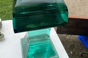 Rare glass sculpture 19 in tall x 9in square