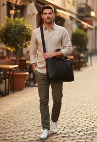 NEW Coach Men's Leather Messenger Briefcase Slim Bag