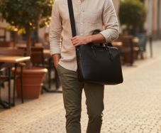 NEW Coach Men's Leather Messenger Briefcase Slim Bag