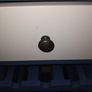 Blue and cream wooden drinks cabinet Image 4