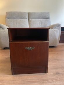 Vintage wooden bedside cabinets