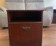 Vintage wooden bedside cabinets