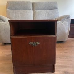 Vintage wooden bedside cabinets