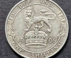 Great Britain : 1906 Edward VII Shilling - .925 Silver coin