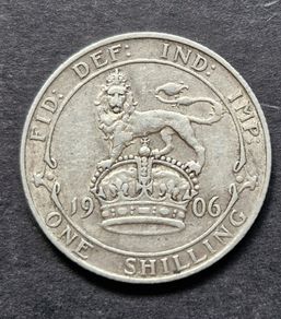 Great Britain : 1906 Edward VII Shilling - .925 Silver coin