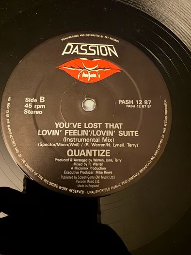 Quantize Youve Lost That Lovin Feeling 12inch Vinyl 1988 UK Passion