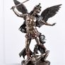 Archangel Michael Fights Against Satan Sacred Sculpture Collectible Image 2