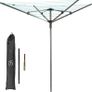 Rotary Washing Line | 45m Rotating Outdoor Washing Line | Heavy Duty Clothes Airer Outdoor | Garden Rotary Line | 4 Arm Rotary Washing Line | Washing Line Rotary with Ground Spike & Cover (FREE SHIPPING) Image 5