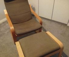 IKEA poang Armchair with footstool