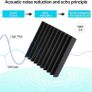 FREE SHIPPING 48 Pack Charcoal Acoustic Panels Studio Foam Wedges Fireproof Soundproof Padding Wall Panels 2.5 X 30 X 30cm/1" X 12" X 12" Image 6