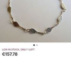 Vintage 925 silver tennis racket bracelet