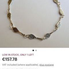 Vintage 925 silver tennis racket bracelet