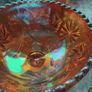 A Beautiful 2piece Carnival Glass Milk Jug And Sugar Bowl Image 3
