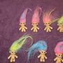 Lot of 9 Vintage Mini Trolls Image 2