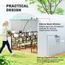 6 x 3 x 2 m Polytunnel Greenhouse, Walk-in Polytunnel Tent with Metal Frame, Zippered Door, and 8 Windows for Garden and Image 4