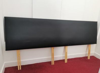 headboard Super king size 6ft bedhead PU leather Black padded bed RV