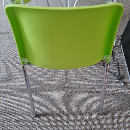 18 x chrome leg stackable chairs