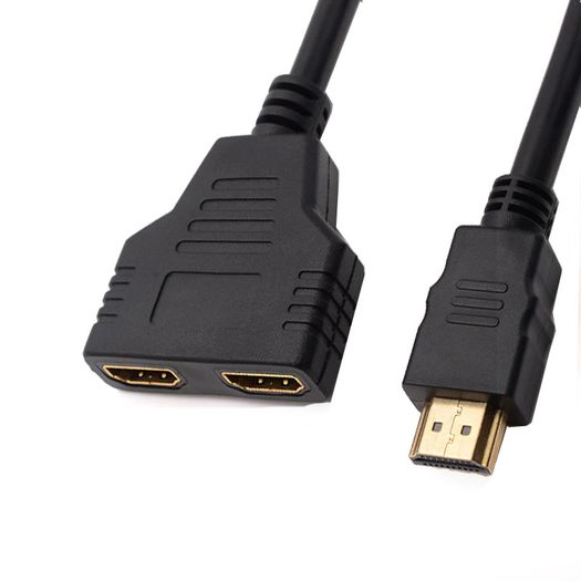 HDMI 4K@60Hz (Male) to 2xHDMI (Female) Splitter Extension Gold Plated Cable Adapter (Brand New/Warranty)