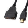 HDMI 4K@60Hz (Male) to 2xHDMI (Female) Splitter Extension Gold Plated Cable Adapter (Brand New/Warranty) Image 6