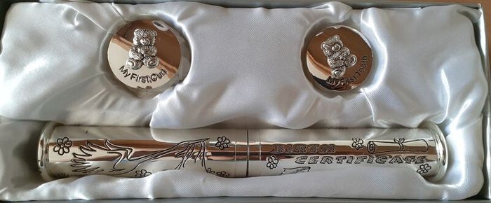 Silver plated baby gift set
