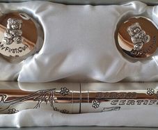 Silver plated baby gift set