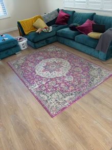 Pink vintage style rug