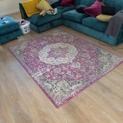 Pink vintage style rug
